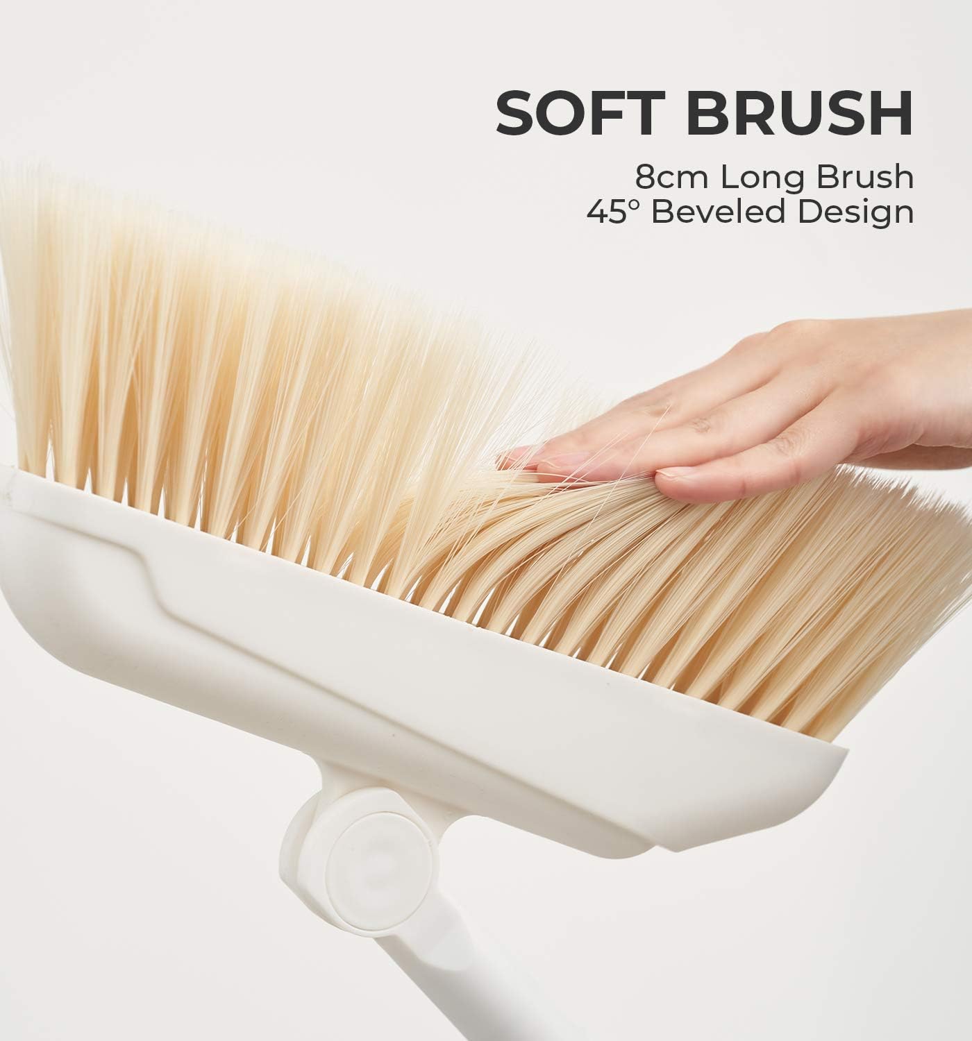 Magnetic Broom and Dustpan Set Standing with Adjustable Long Handle and Rotating Head for Home Kitchen Lobby Office Floor Cleaning: Kitchen & Dining