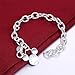 HMILYDYK Fashion Jewelry Mickey Mouse 925 Sterling Silver Plated Couple Bangle Bracelet for Women Lady Girls