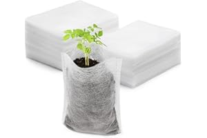 ENPOINT Plant Nursery Bags, 200PCS 3.5"x4.7" Non-Woven Plant Seeding Grow Bags, Vegetables Fabric Seedling Bag Pots Planting Transplant Grow Pouch Home Garden Supply