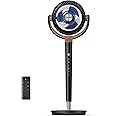Dreo Standing Fan For Bedroom, 120°+120°Omni-directional Oscillating Fan, 85 ft Circulator With Remote, DC Motor Quiet Pedestal Room Fans, 8 Speeds, 3 Modes, 8H Timer, PolyFan 502 Black