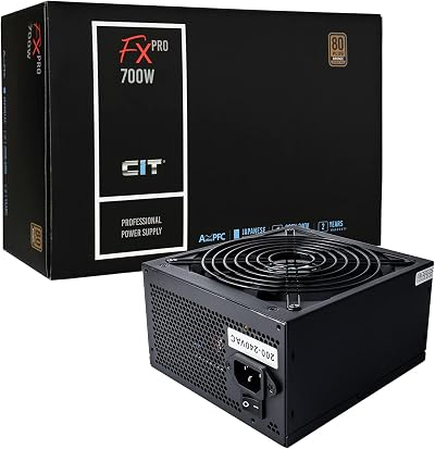 CiT FX Pro 700W PSU Non-Modular Gaming Power Supply 80 Plus Bronze