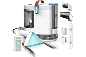 WURESE Portable Carpet Cleaner Machine, Carpet Shampooer, 15Kpa Upholstery Cleaner with 3 Tools, 54oz Large Water Tank, 16.4ft Power Cord, Spot and Stain Deep Cleaner for Rug, Couches, Car,Aquamarine