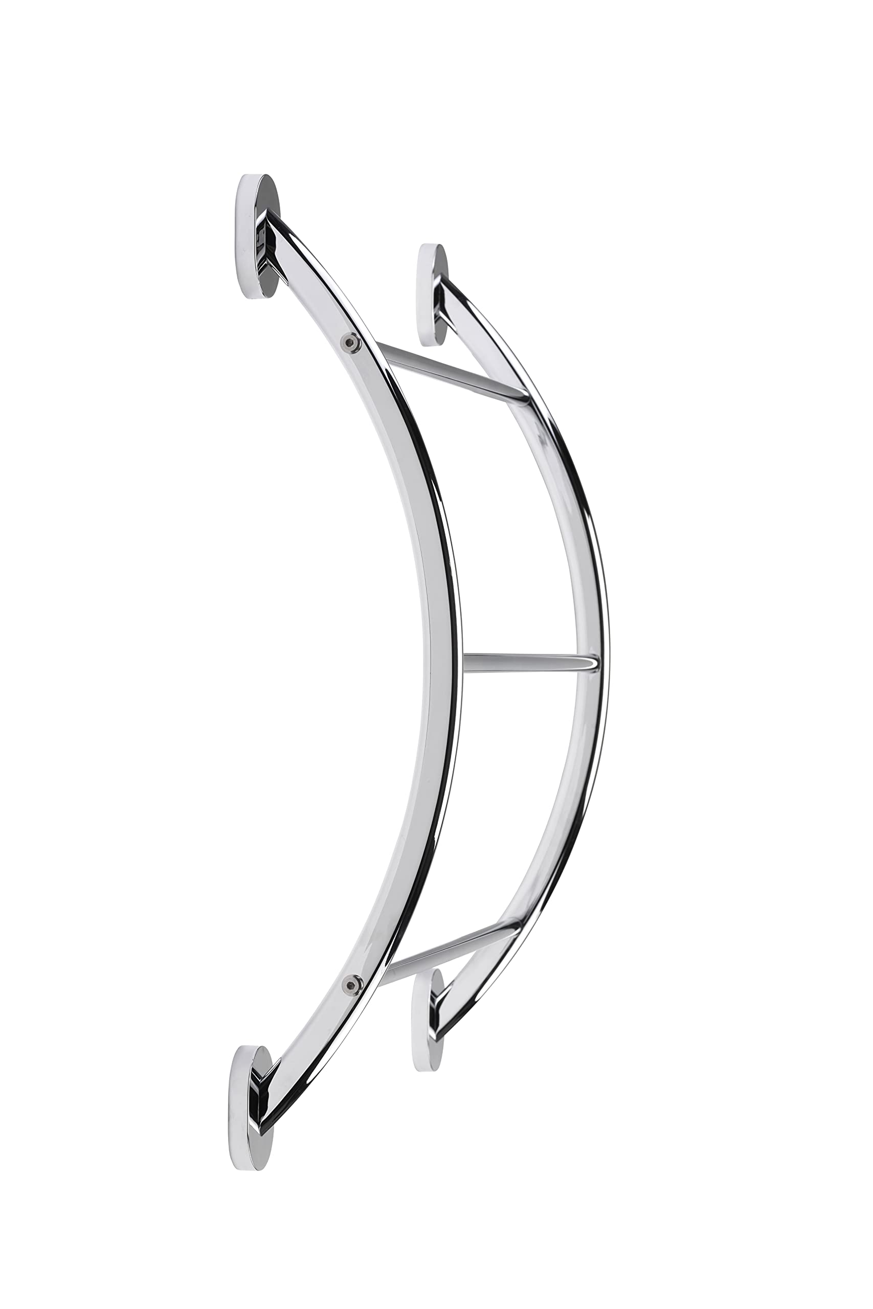 Croydex Britannia Flexi-Fix Chrome Plated Curved Towel Rack, 13.5 x 51 x 57.2 cm