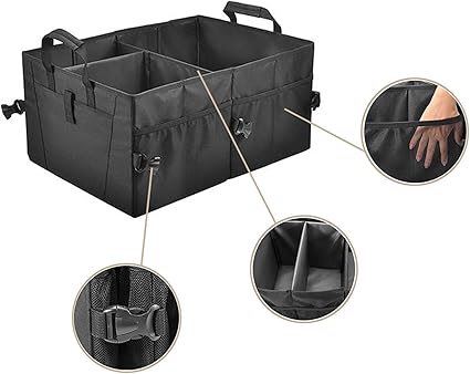 Amazon.es: Cajas almacenaje ergonómico - Organizador maletero coche adecuado para todo tipo de vehículos - Accesorios coche - Arrancador de coches - [Cajas organizadoras para el cofre coche - Limpieza coche]