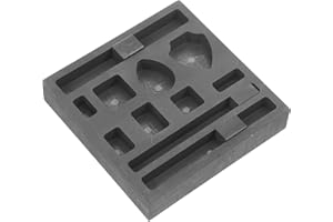 Operitacx Graphite Ingot Mold 3.94X3.94X0.79 Inch Metal Casting Mold with Movable Divider for Easy Release of Gold Silver Jewelry Casting
