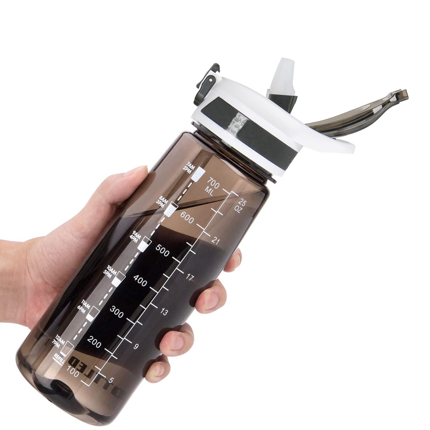 Water Bottle, 800 ML Water Bottle with Straw Leak-proof, Dust-proof, BPA-free, Tritan, Toxin Free Plastic Fitness Sport Water Bottle Drink Bottle Design for Girls Boy Gym School Office