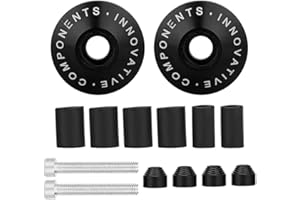 Handlebar End, 1 Pair Universal CNC Aluminum Alloy Motorcycle Handlebar Handle Bar End (Black)