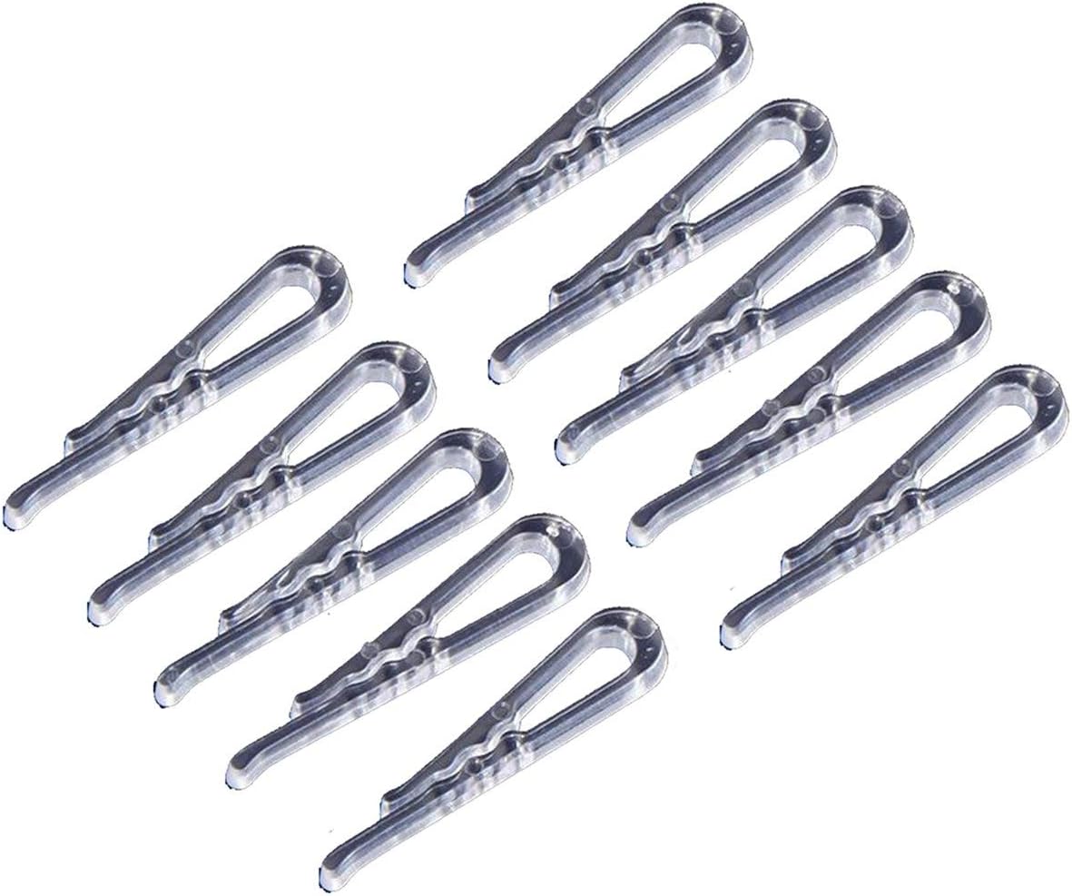 Apuxon U Shape Clear Durable Plastic Alligator Clips 100pcs