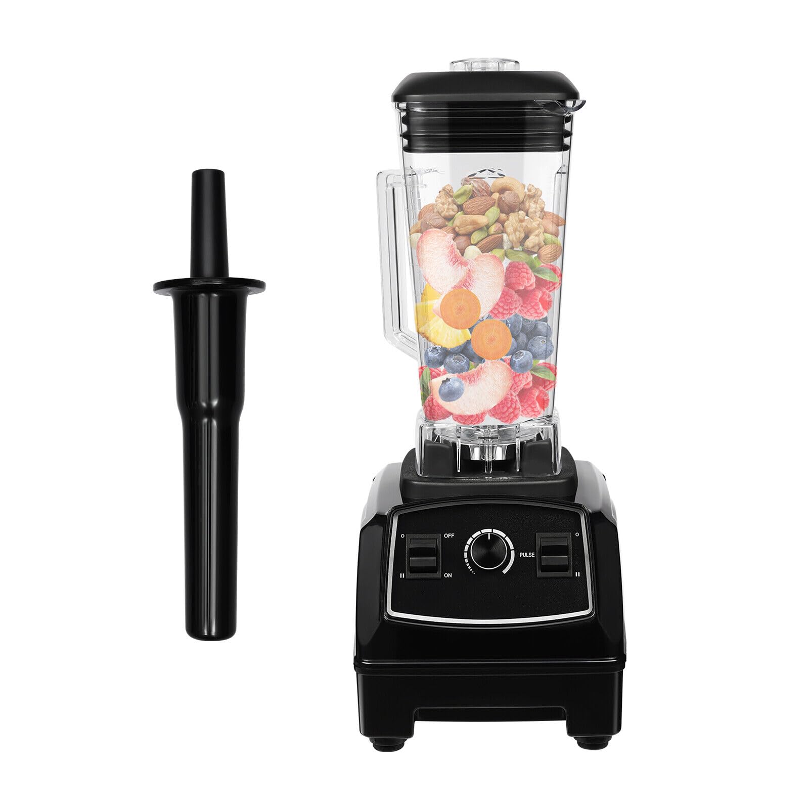 YINZINR 2.0 Ltr Black Food Blender Mixer, Multiple