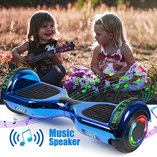 Spadger-65-Hoverboard-Electric-Smart-Self-Balancing-Scooter-Hoverboard-Built-in-LED-Wheels-Side-LightsChrome-Blue