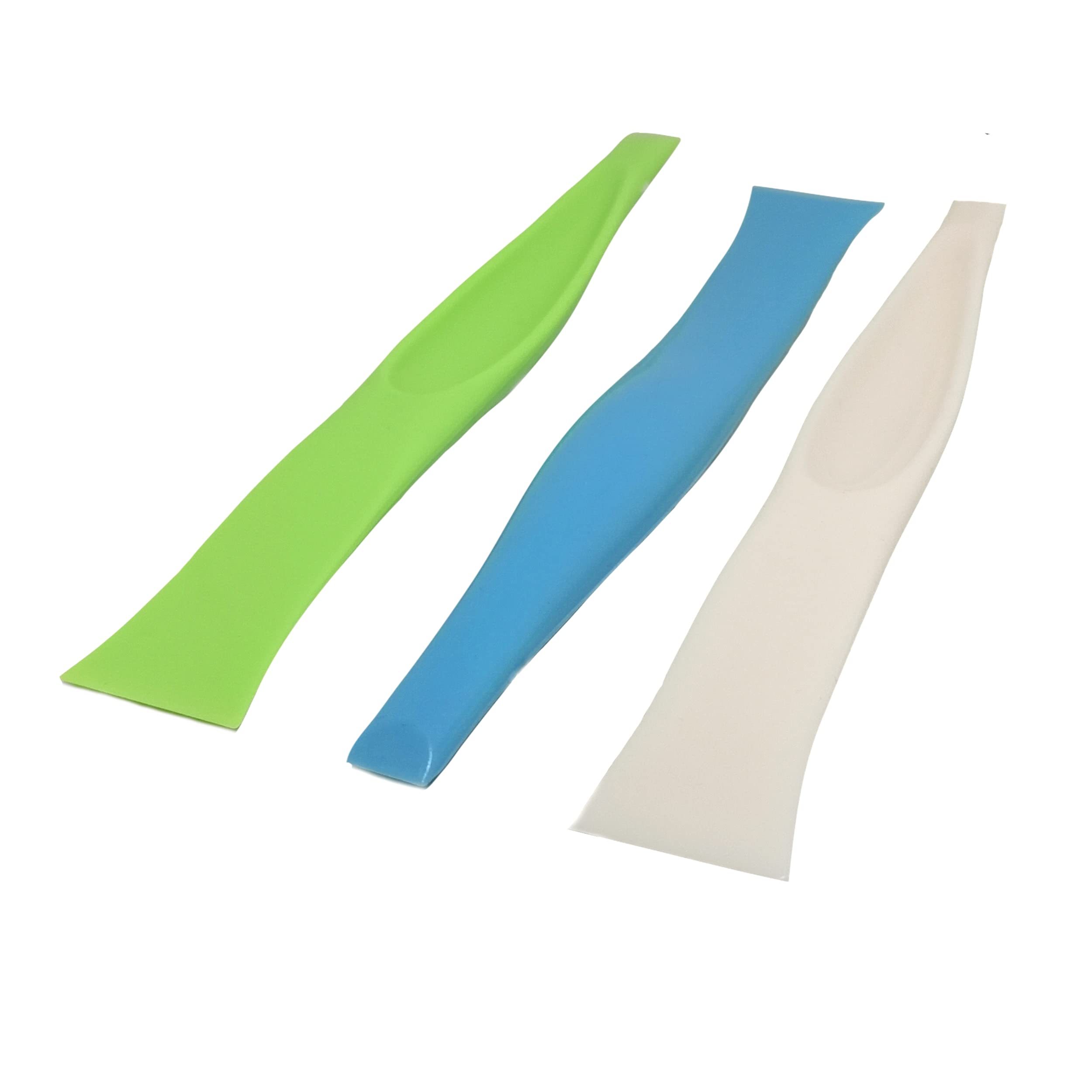 BWD BestWayKitchen Cleaning Super Scraper Spatula Plastic Tool 3pcs Set Stains Label Gums Remover Scratch Free/Blue Green White/Kitchen Household DIY Multipurpose Spatula BestWayDigital