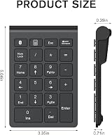 Cimetech Bluetooth Numpad 22 Keys Wireless Numeric Keypad Black view 4