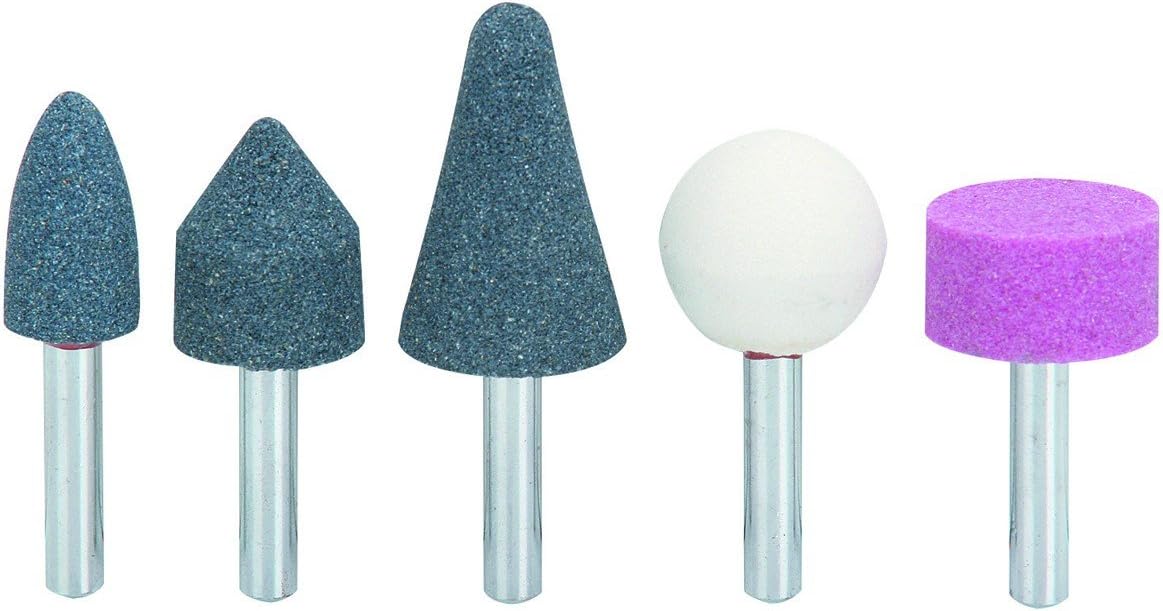 5 Piece 1/4 in. Shank Rotary Grinding Stone Bits from TNM
