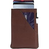 Tony Perotti Italian Leather Slim Money Clip Wallet for Men - RFID Quick Access Wallet With Credit Card Slots - Eco-Friendly Tanned Full Grain Leather Wallet Made in Italy