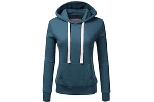 DOUBLJU Basic Lightweight Pullover Sweater Top Essential Comfy Casual Hoodie Sweatshirt for Womens Clothes with Plus Size