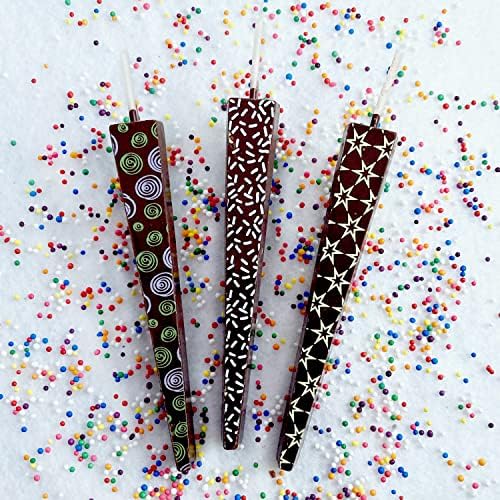 Let Them Eat Candles Edible Chocolate Birthday Candles, Dripless, Dark