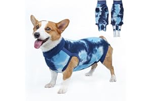 Lianzimau Dog Recovery Suit,Spay Suits for Female Dogs,E-Collar Cone Alternative After Surgery Anti-Licking,Neuter Suits for Male Dog Surgical Suit for Abdominal Wounds Dogs Onesie Bodysuit