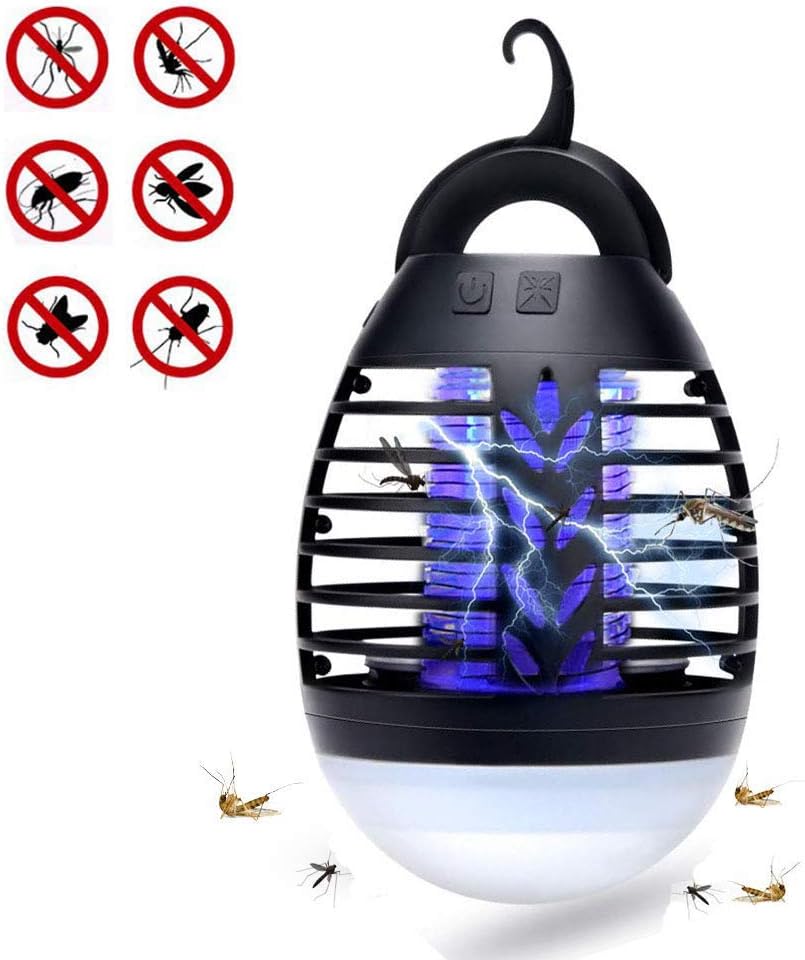 AFDEAL, Lamp Electronic UV Insect, Waterproof Camping Rechargeable Tent Light/Flashlight for Indoor, Outdoor, Hiking, Fishing, White