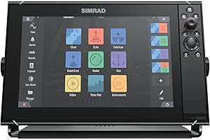 Simrad NSS12 Evo3S - 12-inch Multifunction Fish Finder Chartplotter with Preloaded C-MAP US Enhanced Charts