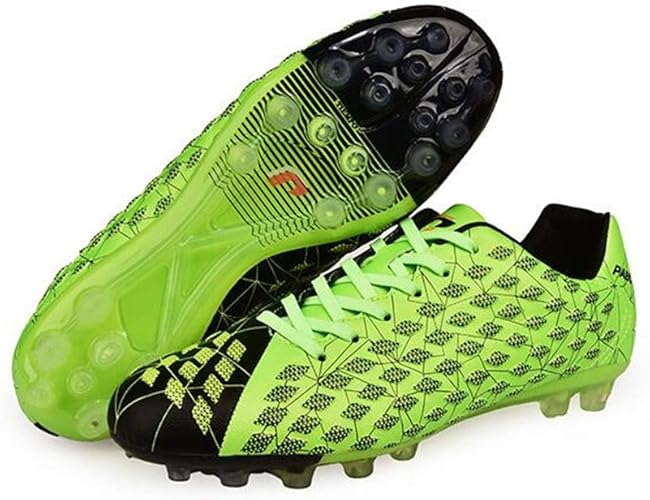 Amazon Acuiii 超軽量通気性のサッカートレーニングシューズ メンズ レディーズ サッカースパイク 滑り止めサッカースニーカーアウトドアトレーニングシューズ サッカー