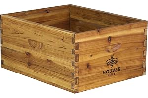 Hoover Hives 10 Frame Langstroth Deep Brood Box Dipped in 100% Beeswax (2)