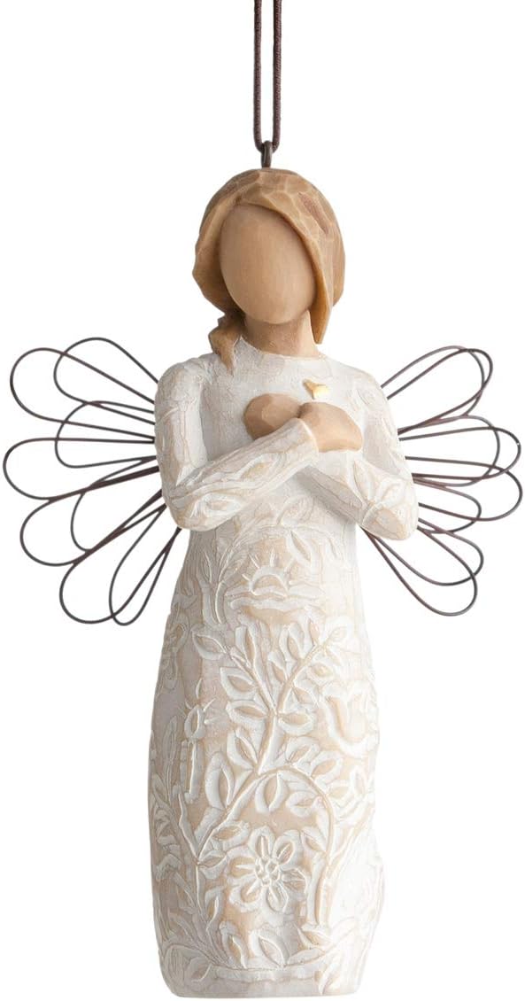 Ornaments - Willow Tree Remembrance (Lighter Skin) Ornament, Sculpted Hand-Painted Angel