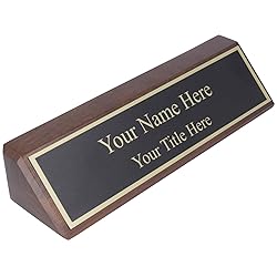 ExcelMark Personalized Walnut Wood Business Desk