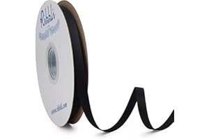 Ribbli Black Grosgrain Ribbon, 3/8 inches x Continuous 50 Yards, Use for Bows DIY Hair Accessories,Gift Wrapping, Craft and Sewing