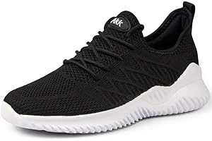 Akk Womens Walking Tennis Shoes - Slip On Memory Foam Lightweight Casual Sneakers for Gym Travel Work