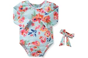 Aalizzwell Baby Girls One Piece Long Sleeve Swimsuit