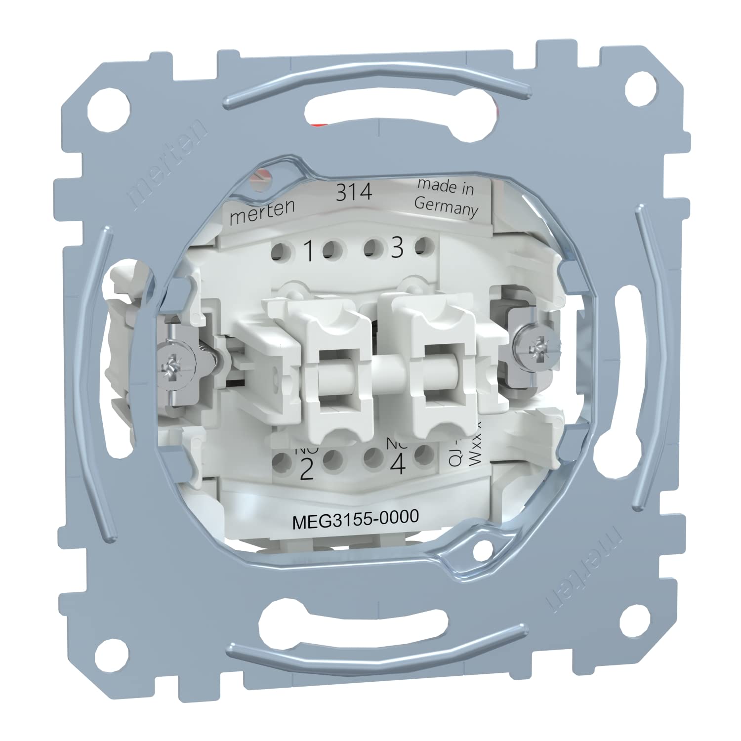 Merten MEG3155-0000 Double push-button insert make contact 1 pole, 10 A, AC 250 V, plug-in terminals