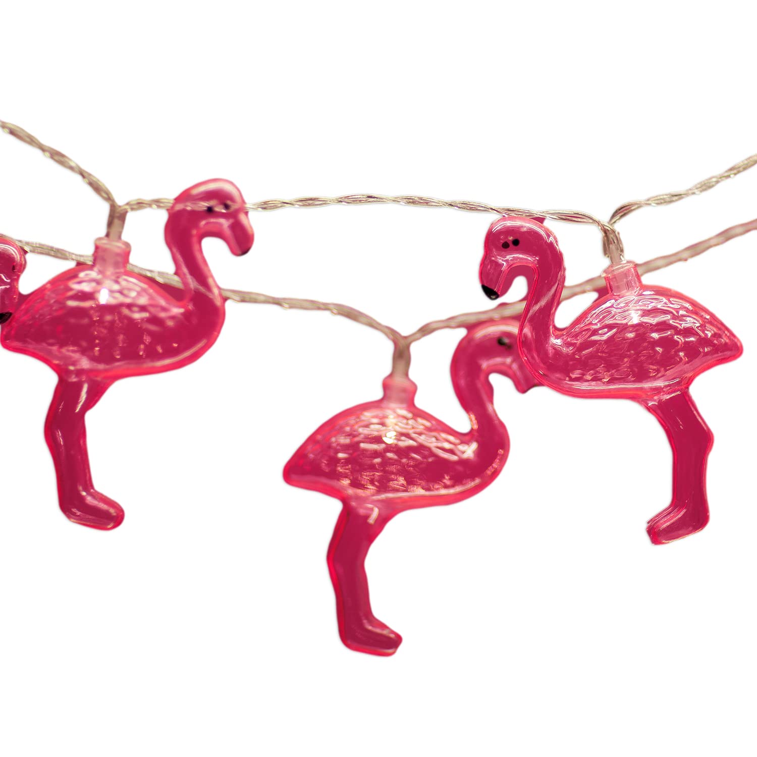 The Glowhouse Pink Flamingo String Lights Battery Operated