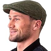 Hatman of Ireland Authentic Tweed Flat Cap 100% Irish Wool Handmade Ireland Men Casquette Navy Green Charcoal