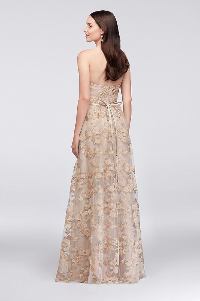 embroidered bridesmaid dress