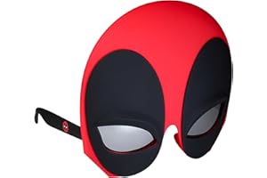 Sun-Staches Marvel Official Deadpool or Wolverine Sunglasses | Costume Accessory | Cosplay Shades | One Size Fits Most