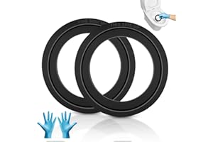 ELETHOR RV Toilet Seal Ring with Gloves, 2Pcs RV Toilet Flush Ball Seal Replacement for 300/310/320 Toilet, Toilet Replacement Sealing Ring for Toilet Leakage and Stink