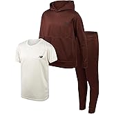 New Balance Boys Pants Set - 3 Piece Boys Pullover Hoodie Jogger Pants and Graphic Tee Outfit for Boys & Toddlers (2T-12)