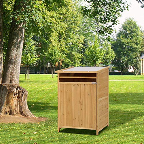 CHEAP Outdoor Garbage Enclosure Hideway, Trash Bin Shed Storage Wooden Review VIDEO Special