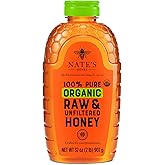 Nate's Organic Honey - 32oz. Squeeze Bottle | 100% Pure, Raw &amp; Unfiltered - USDA Certified Organic