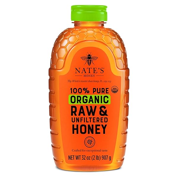 NATE’S ORGANIC 100% PURE, RAW & UNFILTERED HONEY...