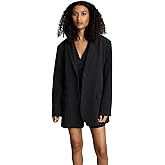Kenneth Cole Womens Luxe Twill Two Button Boyfriend Blazer