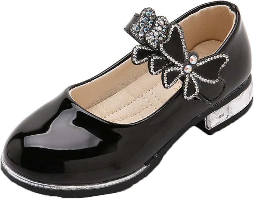 Zapatos De Baile Mary Jane Para Niña REDARER: Suela Suave Con Detalle De Lazo Ideales Para Princesas Y Para El Colegio Talla 9 5