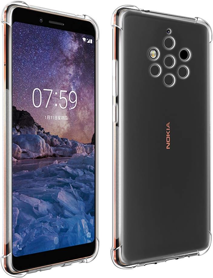 Qoosea Compatible with Nokia 9 PureView Case Nokia 9 PureView Cover Clear Case for Nokia 9 PureView