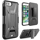 iPhone 7 Plus Case, IVVO [Full body] [Heavy Duty Protection ] Shock Reduction Armor Protective Cover with Locking Belt Clip Kickstand for Apple iPhone 7 Plus (Black)