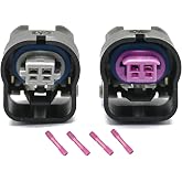 GROBARPART 2 Pcs Vvt Intake &amp; Exhaust Camshaft Position Actuator Solenoid Valve Connector Fit for Chevy Fit for Gmc Equinox Malibu Cobalt HHR Terrain Fit for Buick 2.0L 2.2L 2.4L, 12655421 12655420