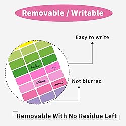 STARLIBOO Removable Freezer Labels, 1x2 Inch Color
