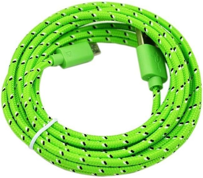 UIHY 10ft 3m Braided Fabric Micro USB Charger Cable for Samsung Galaxy S2 S3 S4 Note Mega LG HTC Blackberry