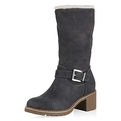 SCARPE VITA Damen Winterstiefel Warm Gefüttert