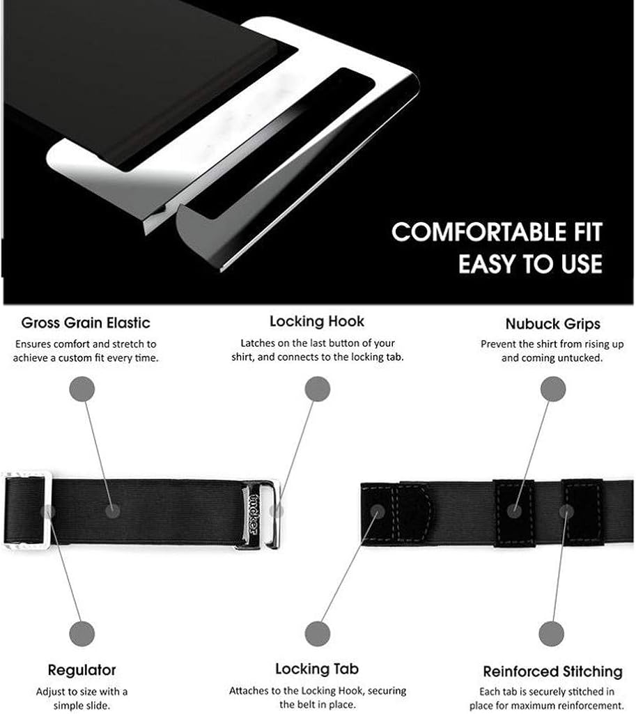 easy shirt stay adjustable belt