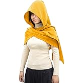 Women Men Fashion Shawl Scarf Cape | Multifunctional Hooded Cowl | Medieval Linen Cotton Cowl Hood |Vintage Goth Costume